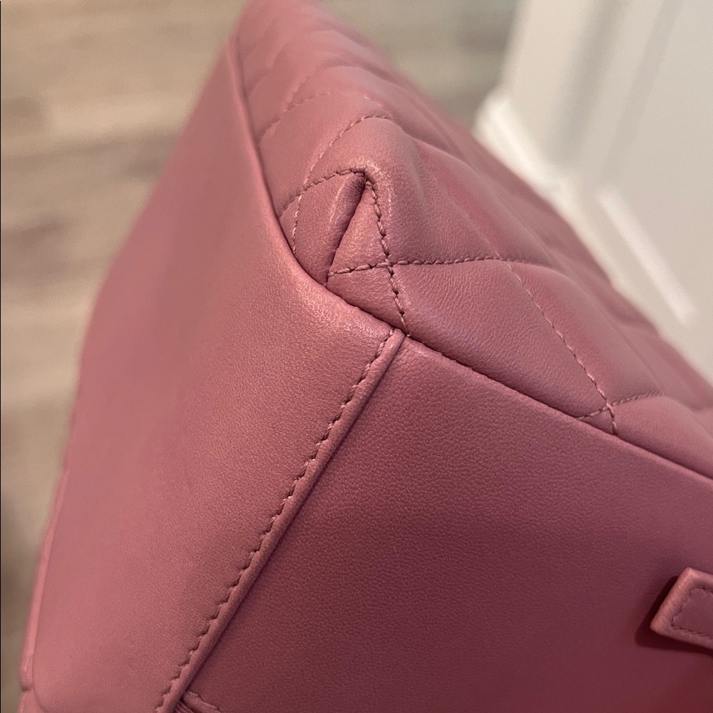Chanel Trendy CC Top Handle Bowling Bag Quilted Medium Mauve Pink Lilac - Picture 12 of 17
